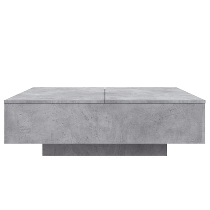 Tavolino Salotto Grigio Cemento 100x100x31 cm Legno Multistrato