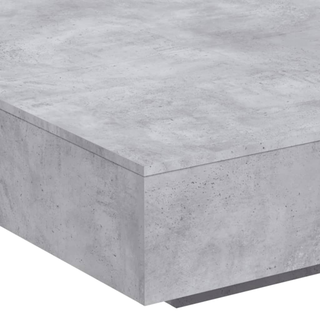 Tavolino Salotto Grigio Cemento 100x100x31 cm Legno Multistrato