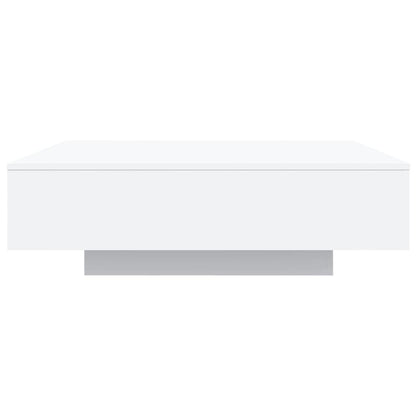 Tavolino da Soggiorno con Luci LED Bianco 100x100x31 cm | homemem39