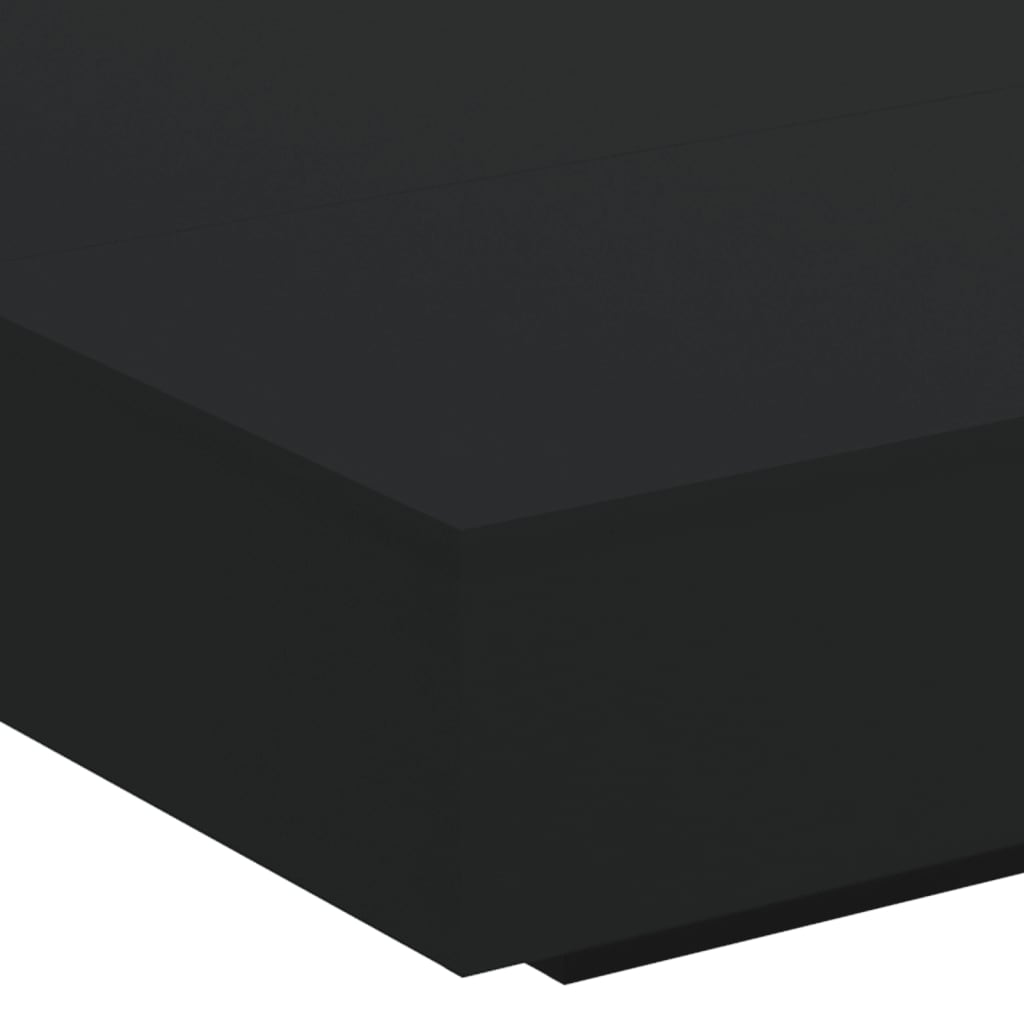 Tavolino da Soggiorno con Luci LED Nero 100x100x31 cm | homemem39