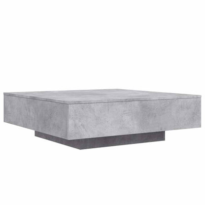 Tavolino da Soggiorno con Luci LED Grigio Cemento 100x100x31 cm | homemem39