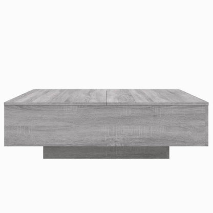 Tavolino da Soggiorno con Luci LED Grigio Sonoma 100x100x31 cm | homemem39