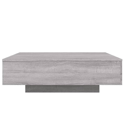 Tavolino da Soggiorno con Luci LED Grigio Sonoma 100x100x31 cm | homemem39