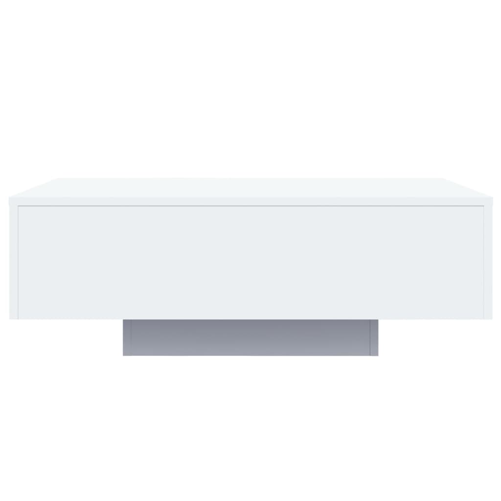 Tavolino da Soggiorno con Luci LED Bianco 85x55x31 cm | homemem39