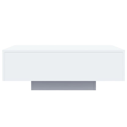 Tavolino da Soggiorno con Luci LED Bianco 85x55x31 cm | homemem39