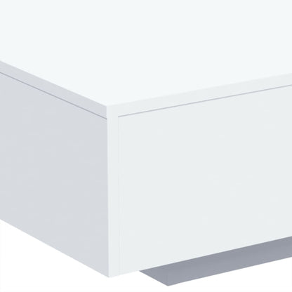 Tavolino da Soggiorno con Luci LED Bianco 85x55x31 cm | homemem39