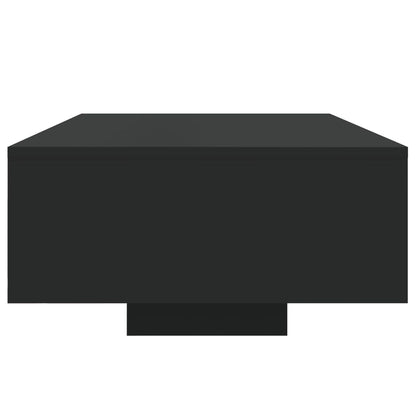 Tavolino da Soggiorno con Luci LED Nero 85x55x31 cm