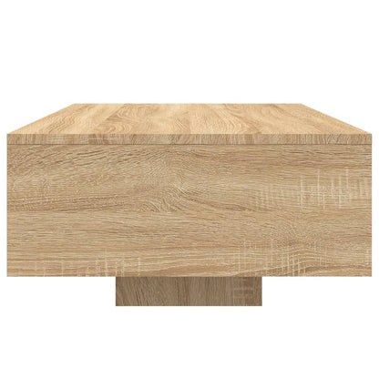 Tavolino da Soggiorno con Luci LED Rovere Sonoma 85x55x31 cm | homemem39