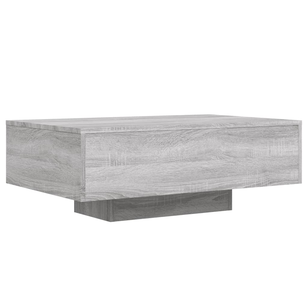 Tavolino da Soggiorno con Luci LED Grigio Sonoma 85x55x31 cm | homemem39