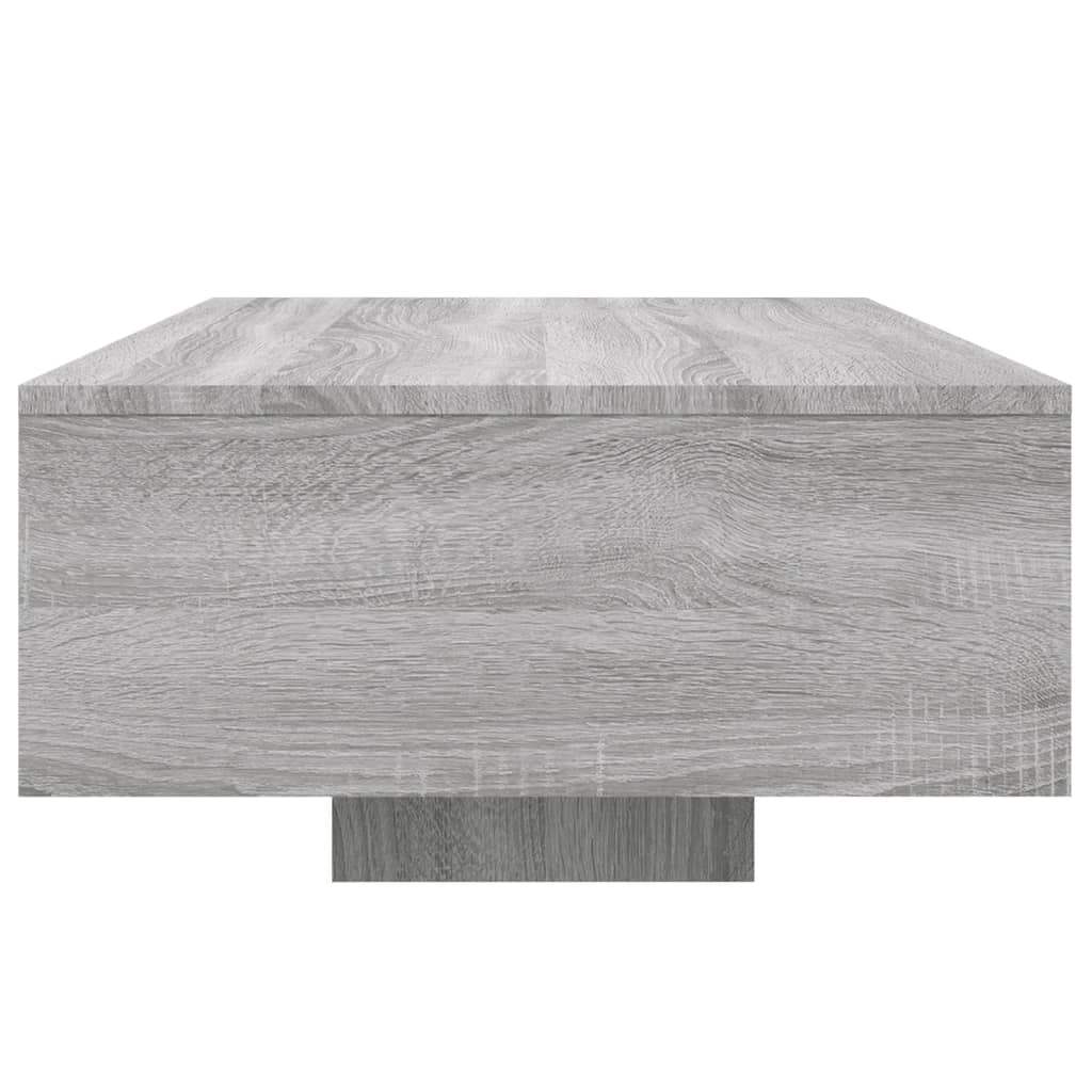 Tavolino da Soggiorno con Luci LED Grigio Sonoma 85x55x31 cm | homemem39