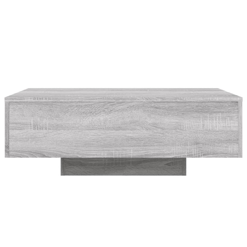 Tavolino da Soggiorno con Luci LED Grigio Sonoma 85x55x31 cm | homemem39