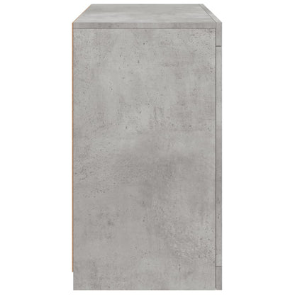 Credenza con Luci LED Grigio Cemento 60,5x37x67 cm - homemem39