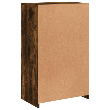 Armadietto con Luci LED Rovere Fumo in Legno Multistrato | homemem39