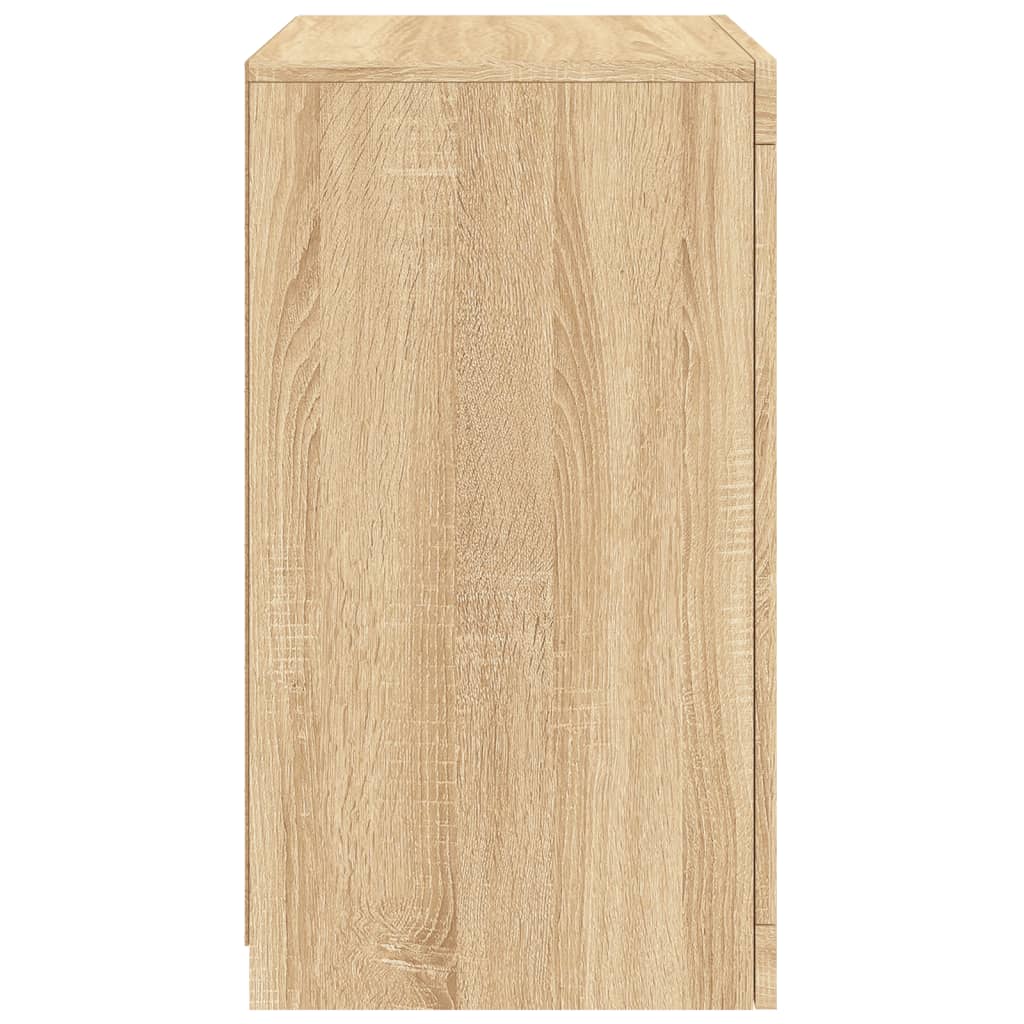 Armadietti con Luci LED 2pz Rovere Sonoma in Legno Multistrato | homemem39