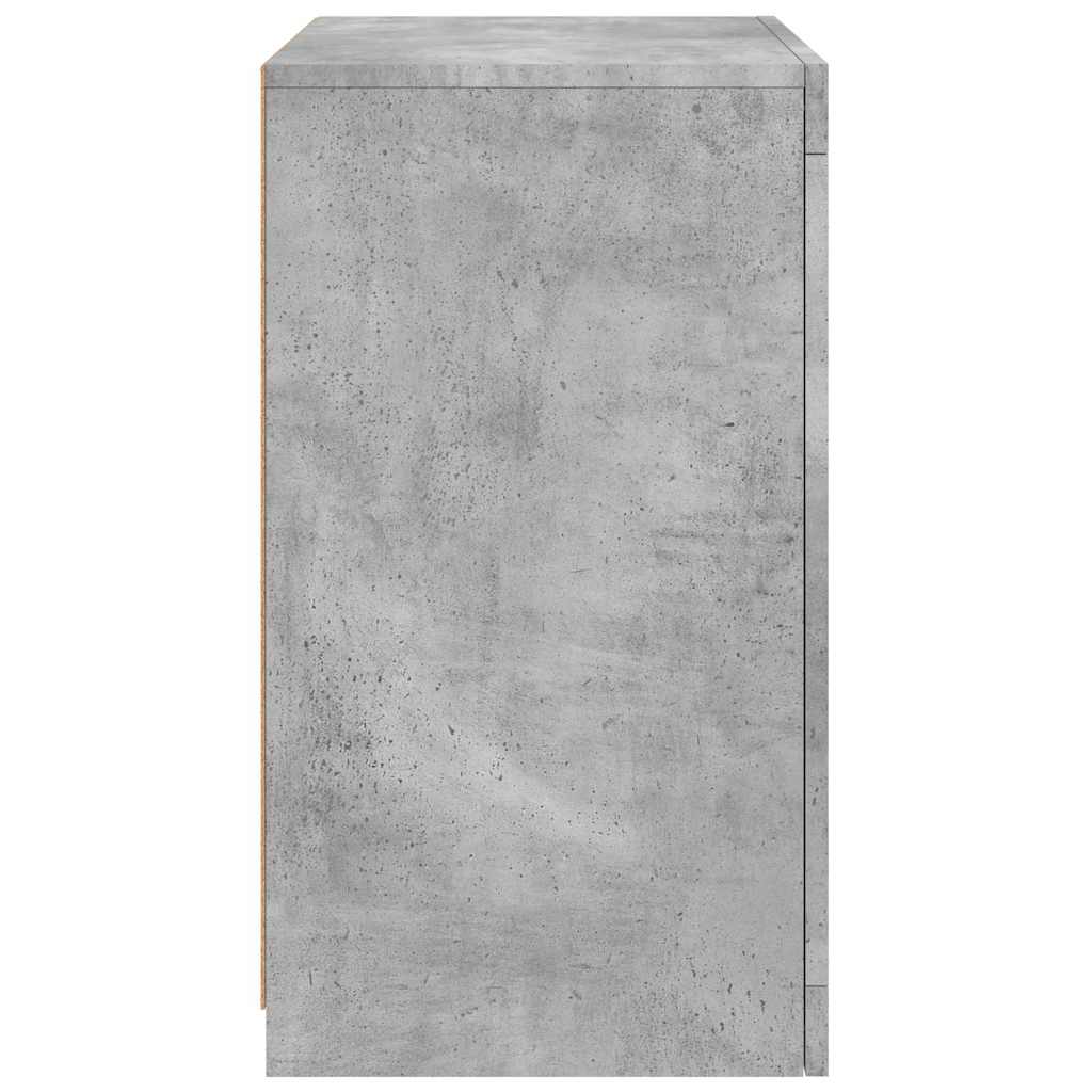 Armadietto con Luci LED Grigio Cemento in Legno Multistrato | homemem39