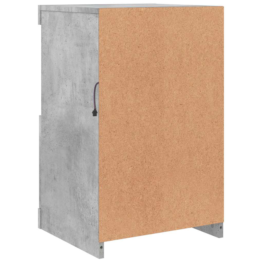 Armadietto con Luci LED Grigio Cemento in Legno Multistrato | homemem39