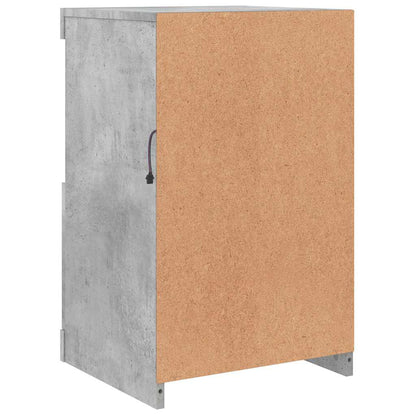 Armadietto con Luci LED Grigio Cemento in Legno Multistrato | homemem39