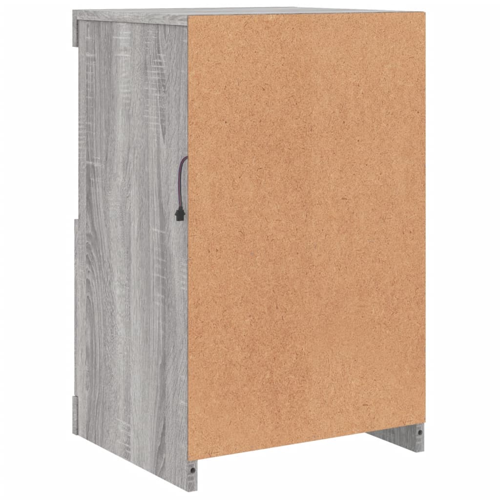 Armadietti con Luci LED 2pz Grigio Sonoma in Legno Multistrato | homemem39