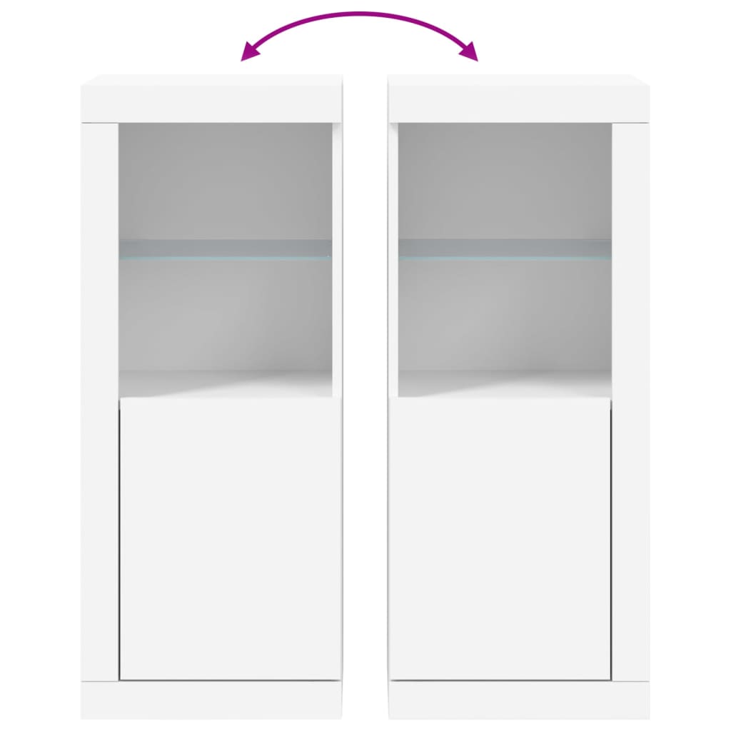 Credenza con Luci LED Bianca 41x37x100 cm - homemem39