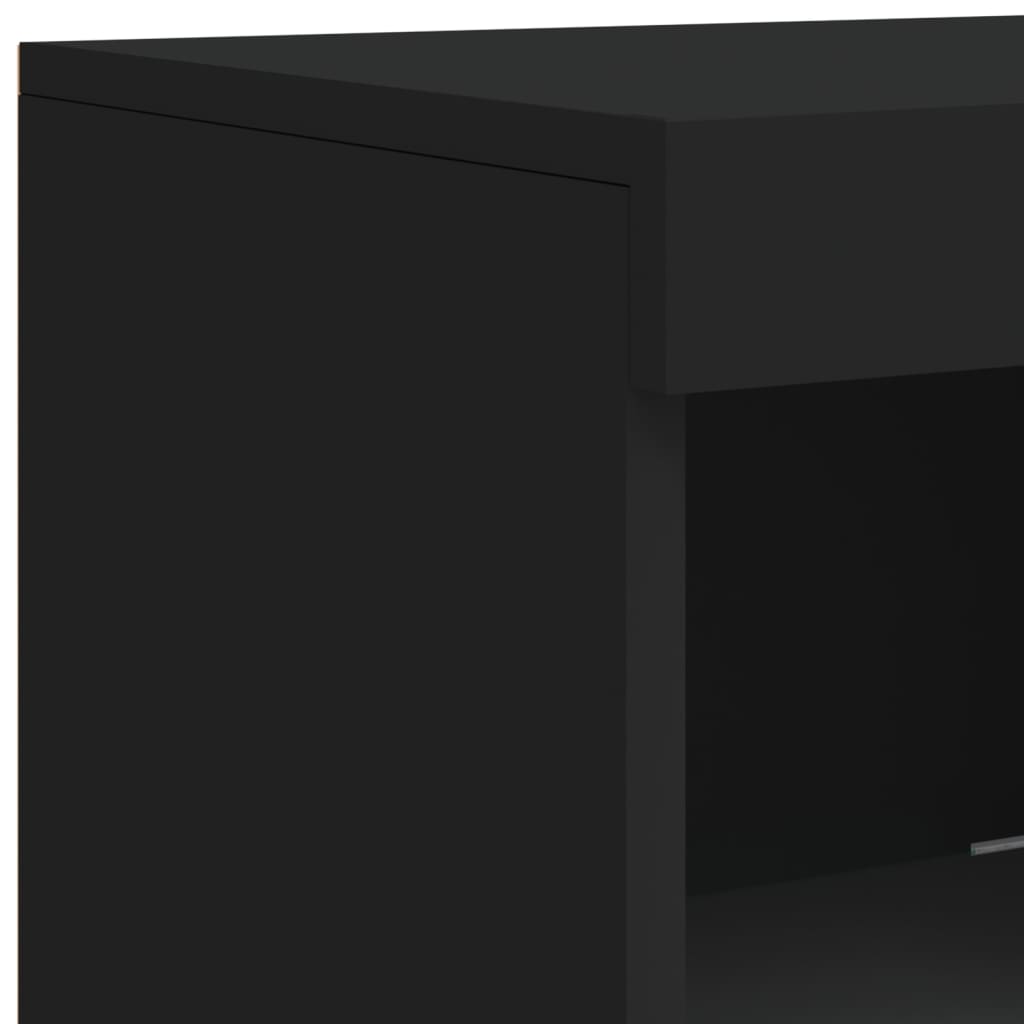 Credenza con Luci LED Nera 41x37x100 cm - homemem39