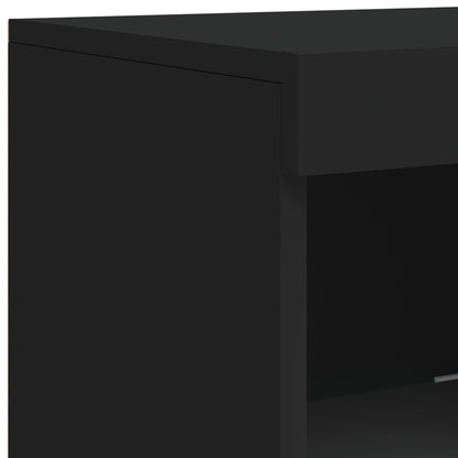 Credenza con Luci LED Nera 41x37x100 cm - homemem39