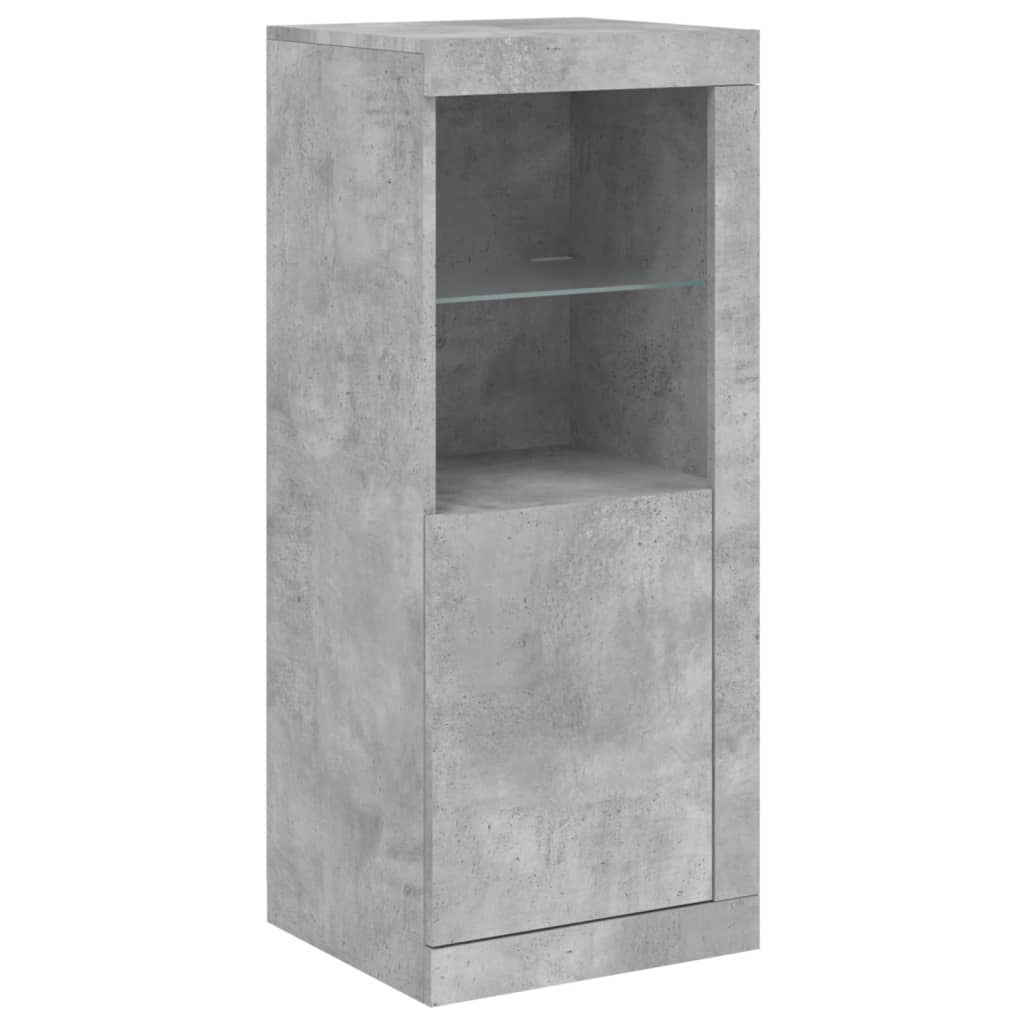 Credenza con Luci LED Grigio Cemento 41x37x100 cm - homemem39