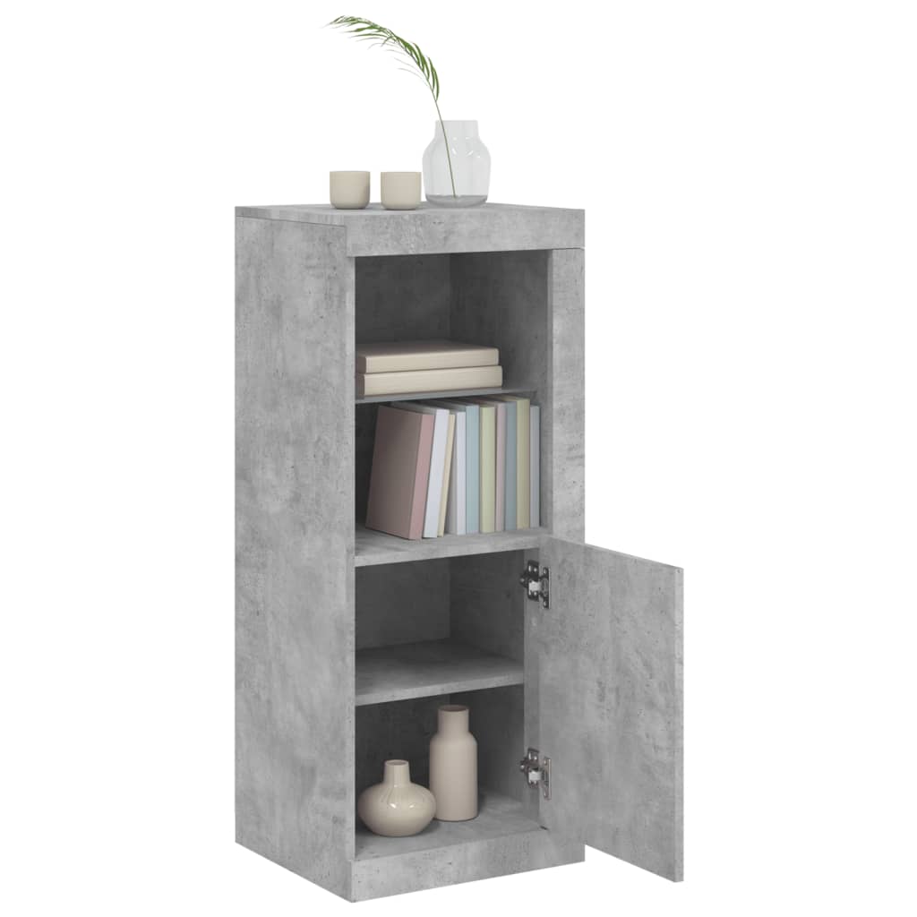 Credenza con Luci LED Grigio Cemento 41x37x100 cm - homemem39