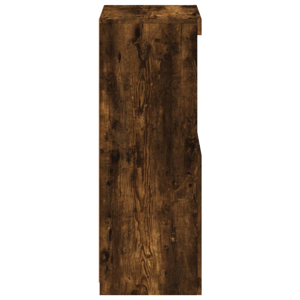 Credenza con Luci LED Rovere Fumo 41x37x100 cm - homemem39