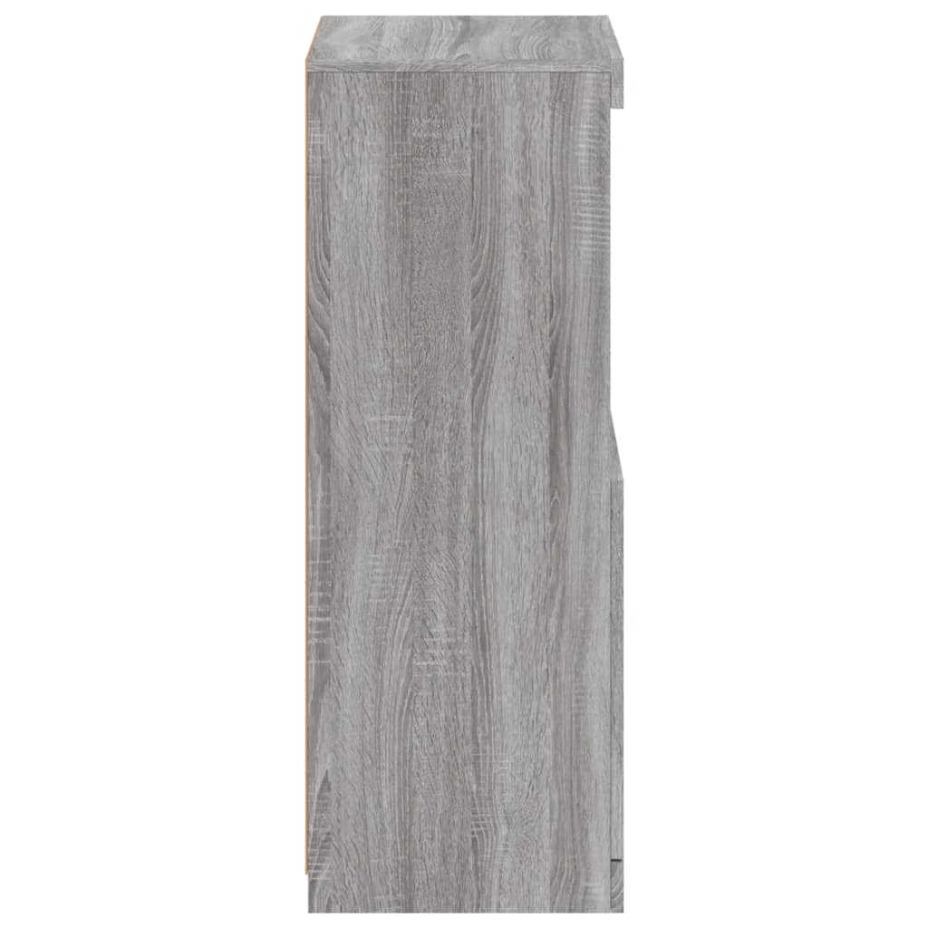 Credenza con Luci LED Grigio Sonoma 41x37x100 cm - homemem39