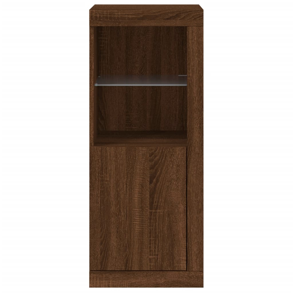 Credenza con Luci LED Rovere Marrone 41x37x100 cm - homemem39