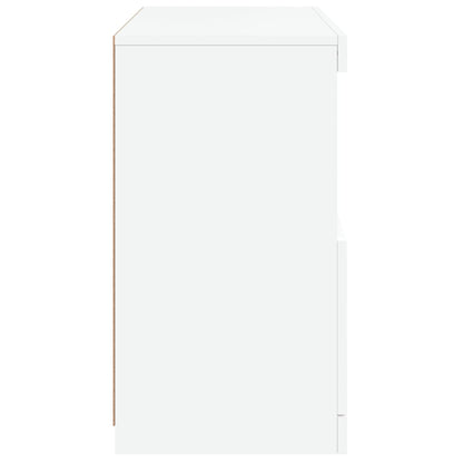 Credenza con Luci LED Bianca 60x37x67 cm - homemem39