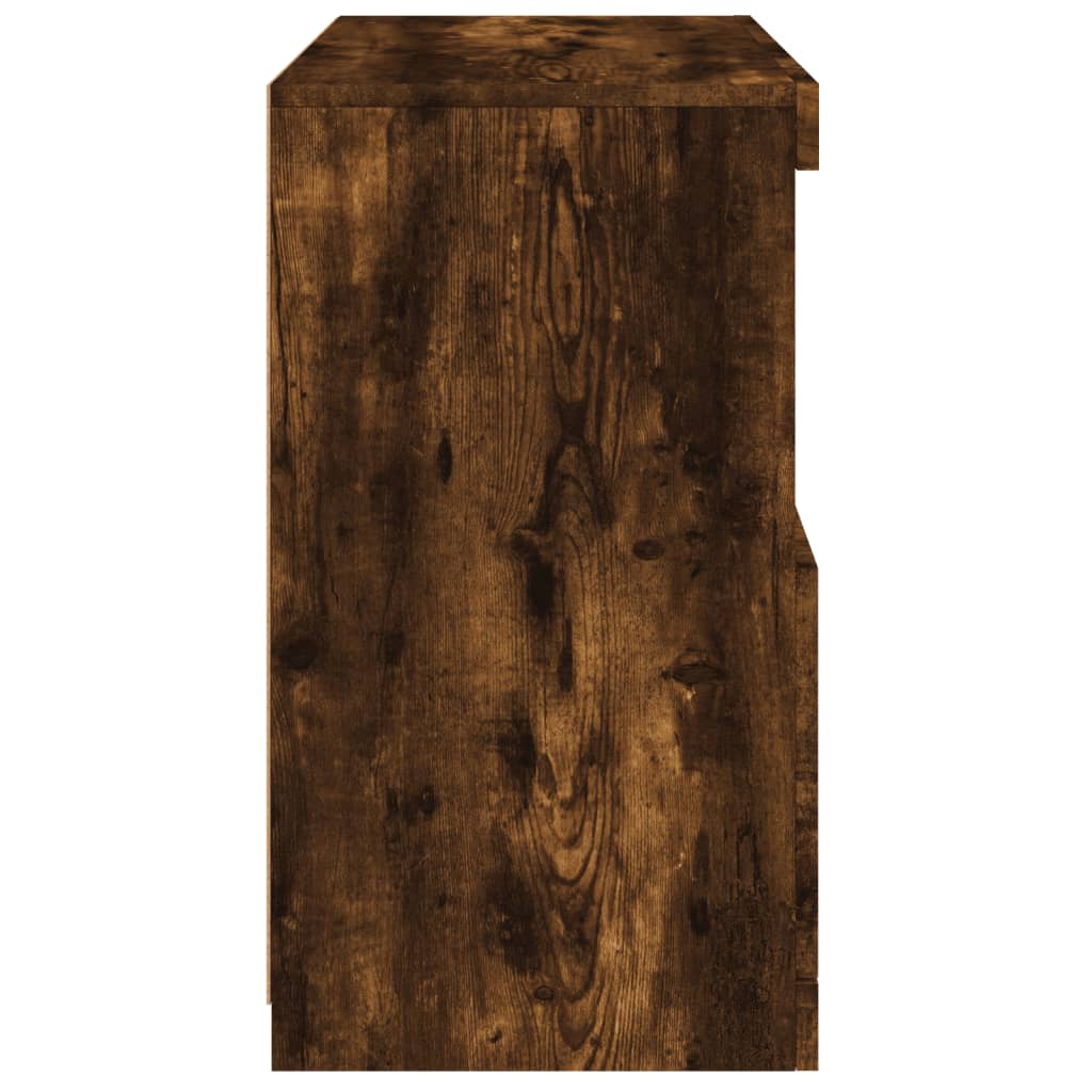 Credenza con Luci LED Rovere Fumo 60x37x67 cm - homemem39
