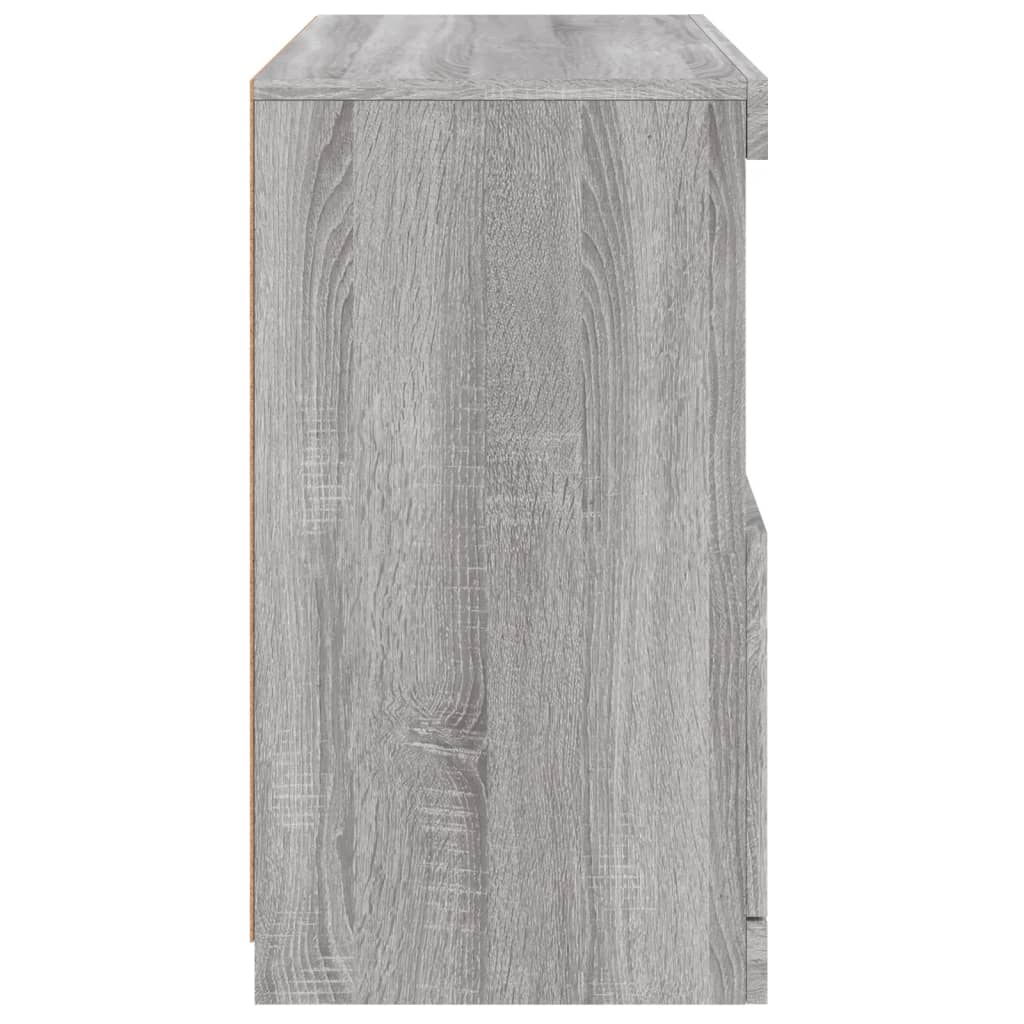 Credenza con Luci LED Grigio Sonoma 60x37x67 cm - homemem39