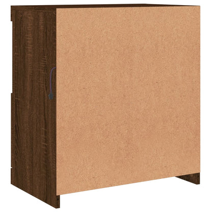 Credenza con Luci LED Rovere Marrone 60x37x67 cm