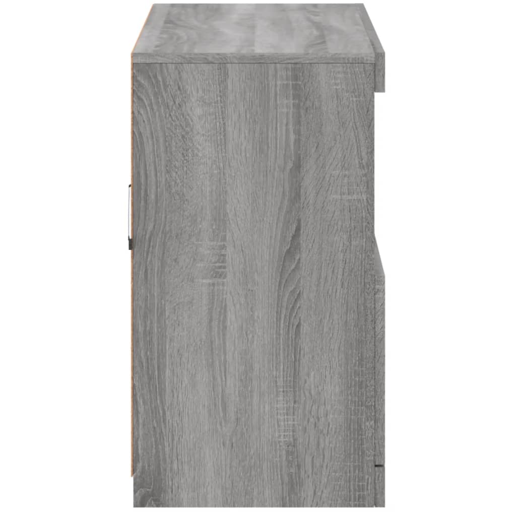 Credenza con Luci LED Grigio Sonoma 81x37x67 cm - homemem39
