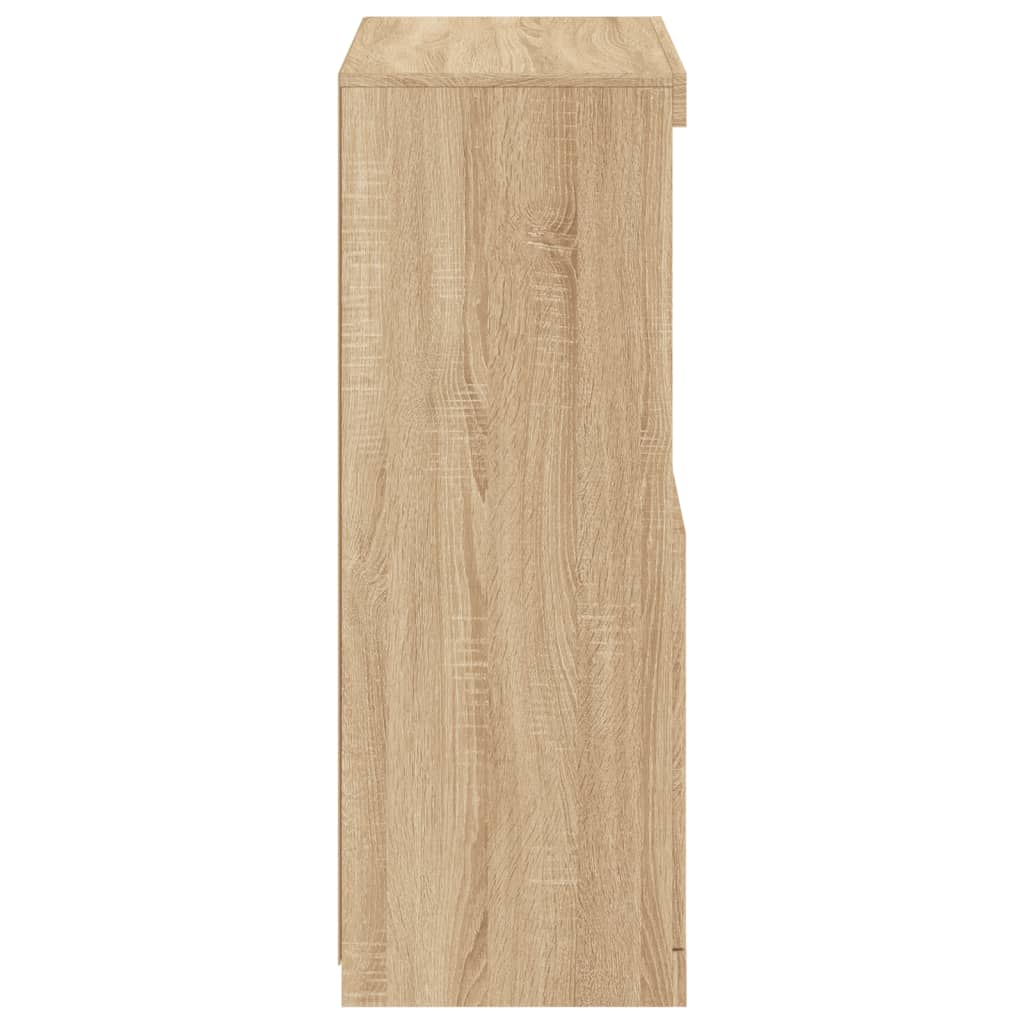 Credenza con Luci LED Rovere Sonoma 60,5x37x100 cm - homemem39