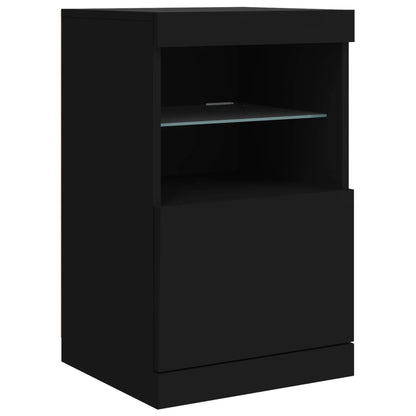 Credenza con Luci LED Nera 41x37x67 cm - homemem39