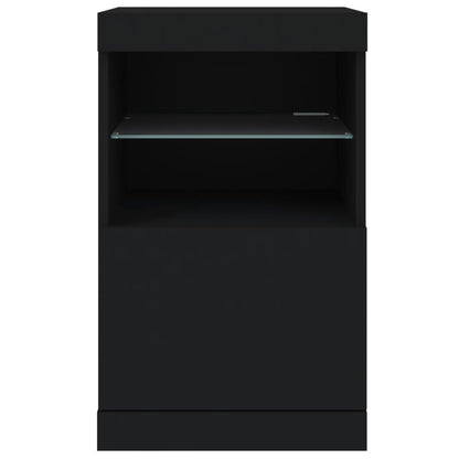 Credenza con Luci LED Nera 41x37x67 cm - homemem39
