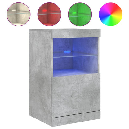 Credenza con Luci LED Grigio Cemento 41x37x67 cm - homemem39