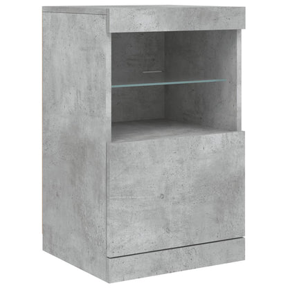 Credenza con Luci LED Grigio Cemento 41x37x67 cm - homemem39