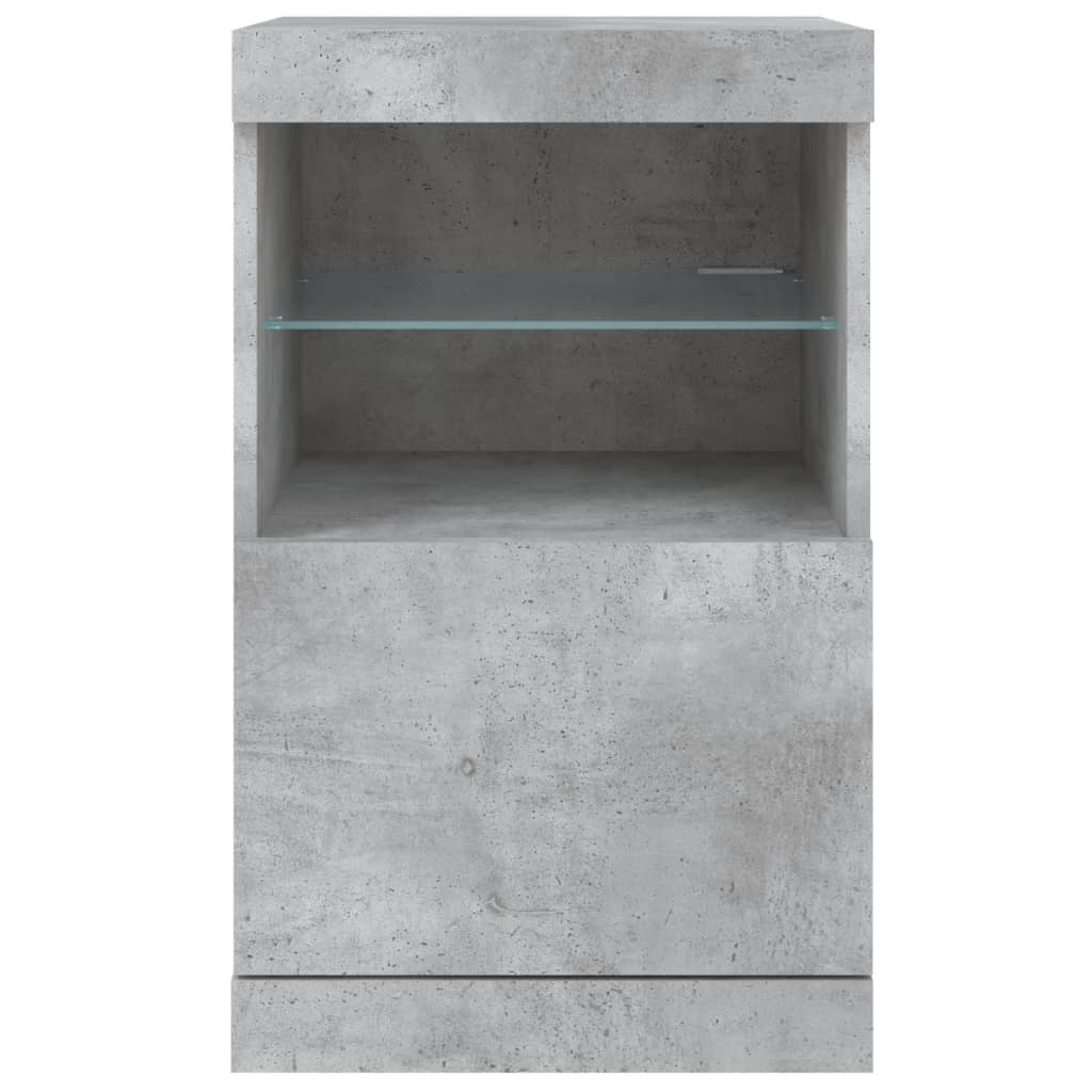 Credenza con Luci LED Grigio Cemento 41x37x67 cm - homemem39