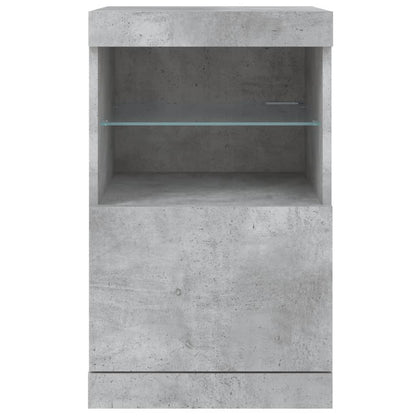 Credenza con Luci LED Grigio Cemento 41x37x67 cm - homemem39