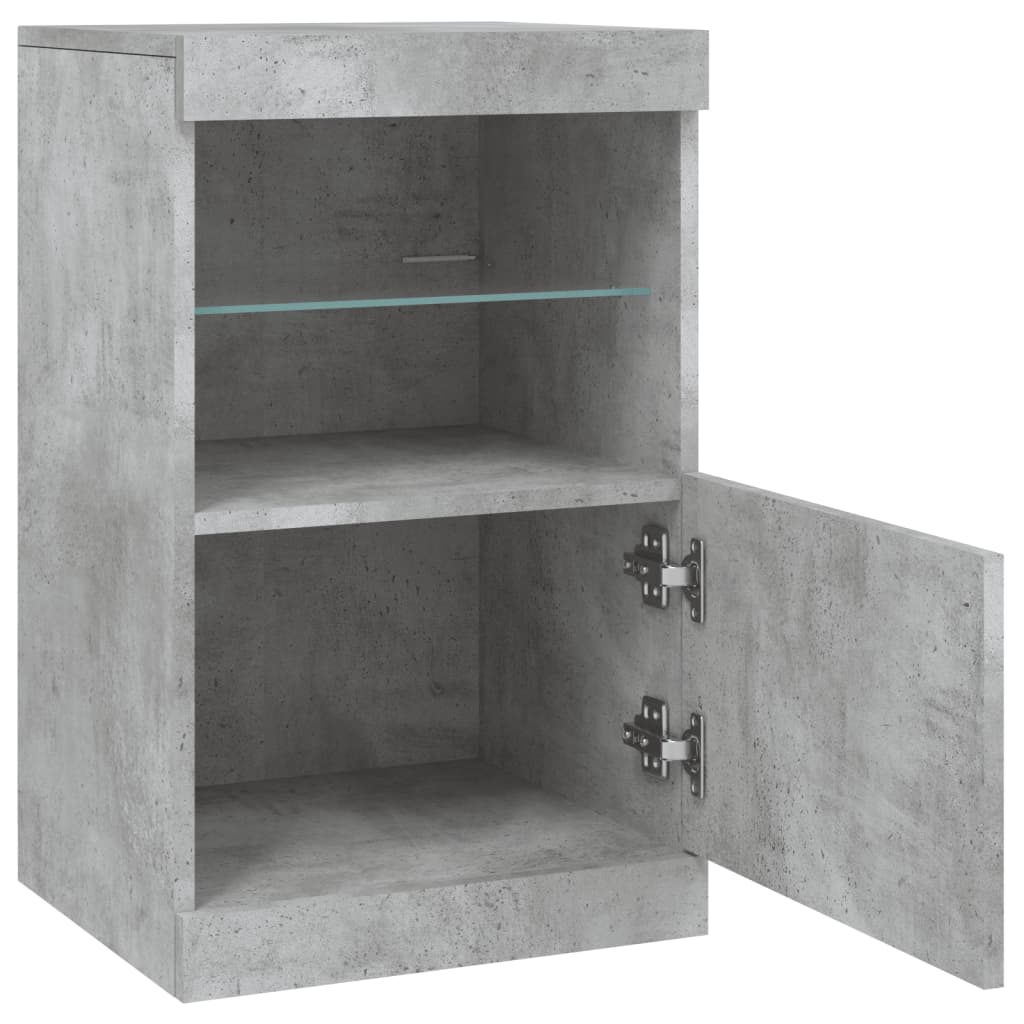Credenza con Luci LED Grigio Cemento 41x37x67 cm - homemem39