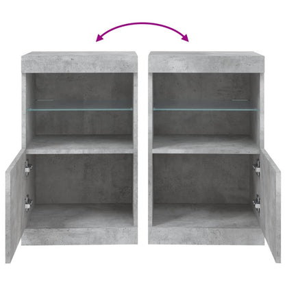 Credenza con Luci LED Grigio Cemento 41x37x67 cm - homemem39