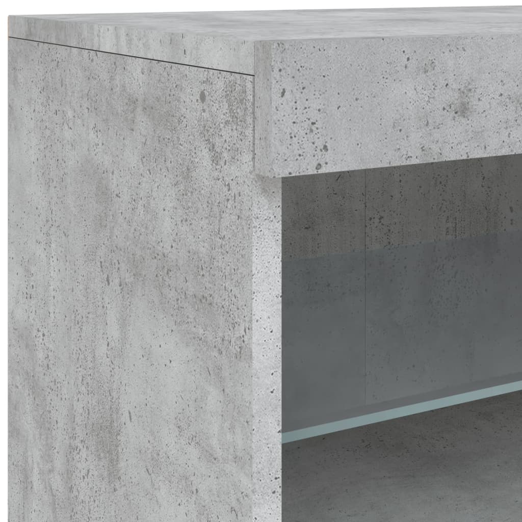 Credenza con Luci LED Grigio Cemento 41x37x67 cm - homemem39