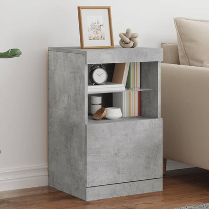 Credenza con Luci LED Grigio Cemento 41x37x67 cm - homemem39
