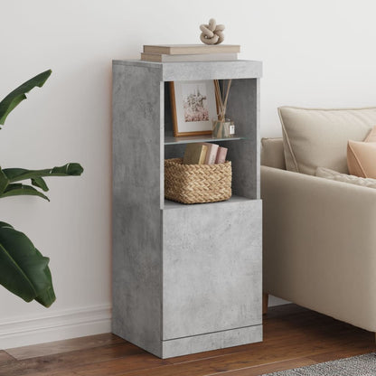 Credenza con Luci LED Grigio Cemento 41x37x100 cm - homemem39