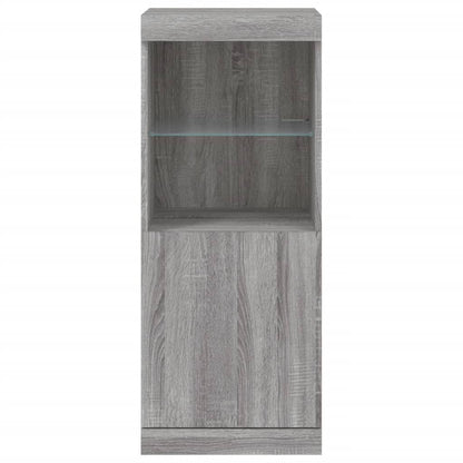 Credenza con Luci LED Grigio Sonoma 41x37x100 cm - homemem39