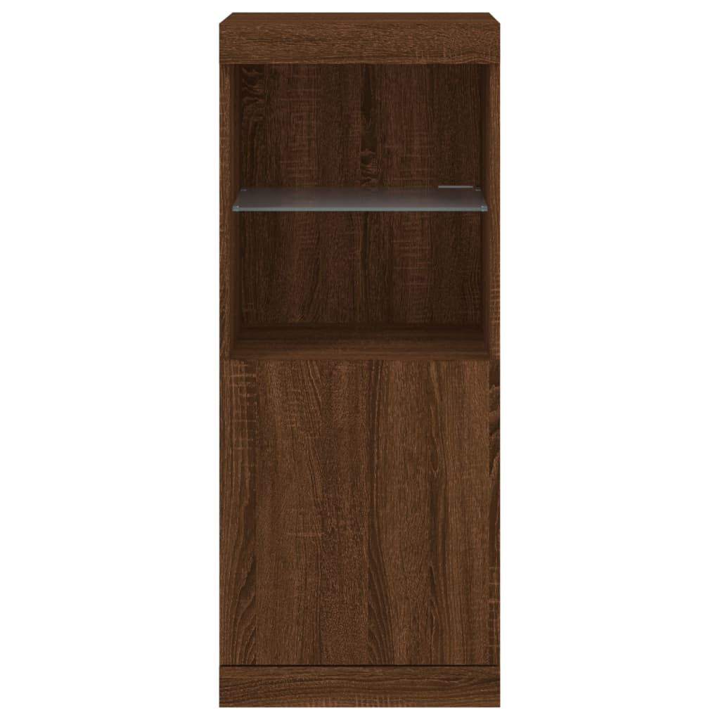 Credenza con Luci LED Rovere Marrone 41x37x100 cm - homemem39