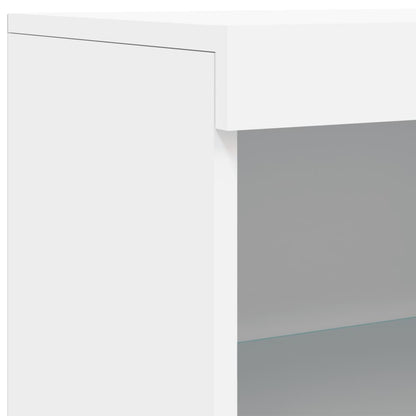 Credenza con Luci LED Bianca 60,5x37x100 cm - homemem39